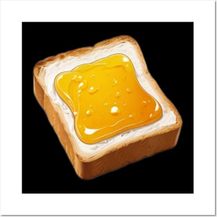 Orange Kawaii Yummy Vintage Since Sandwich Toast Bread Posters and Art